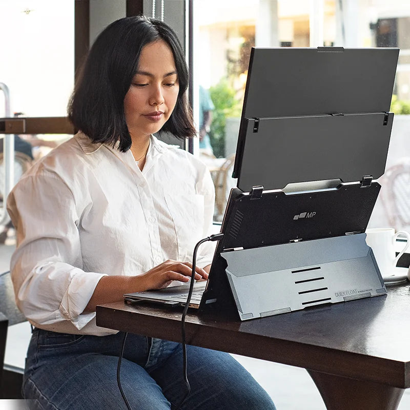 Duex Float portable stacked monitor extender for productivity