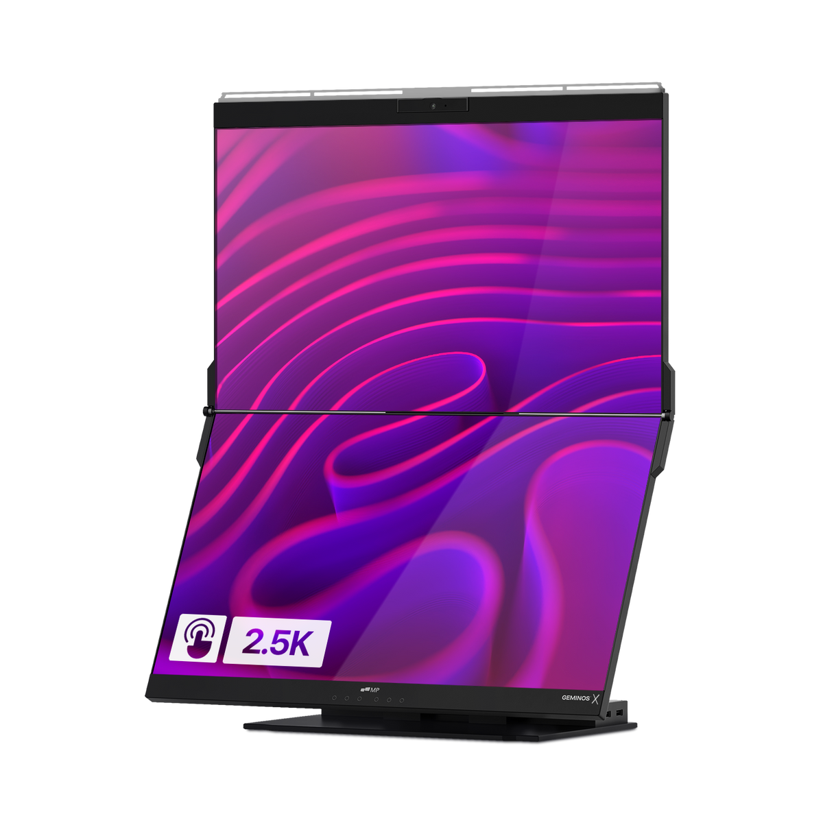 Geminos Series Touch Stacked Dual Screen Monitor for Laptop