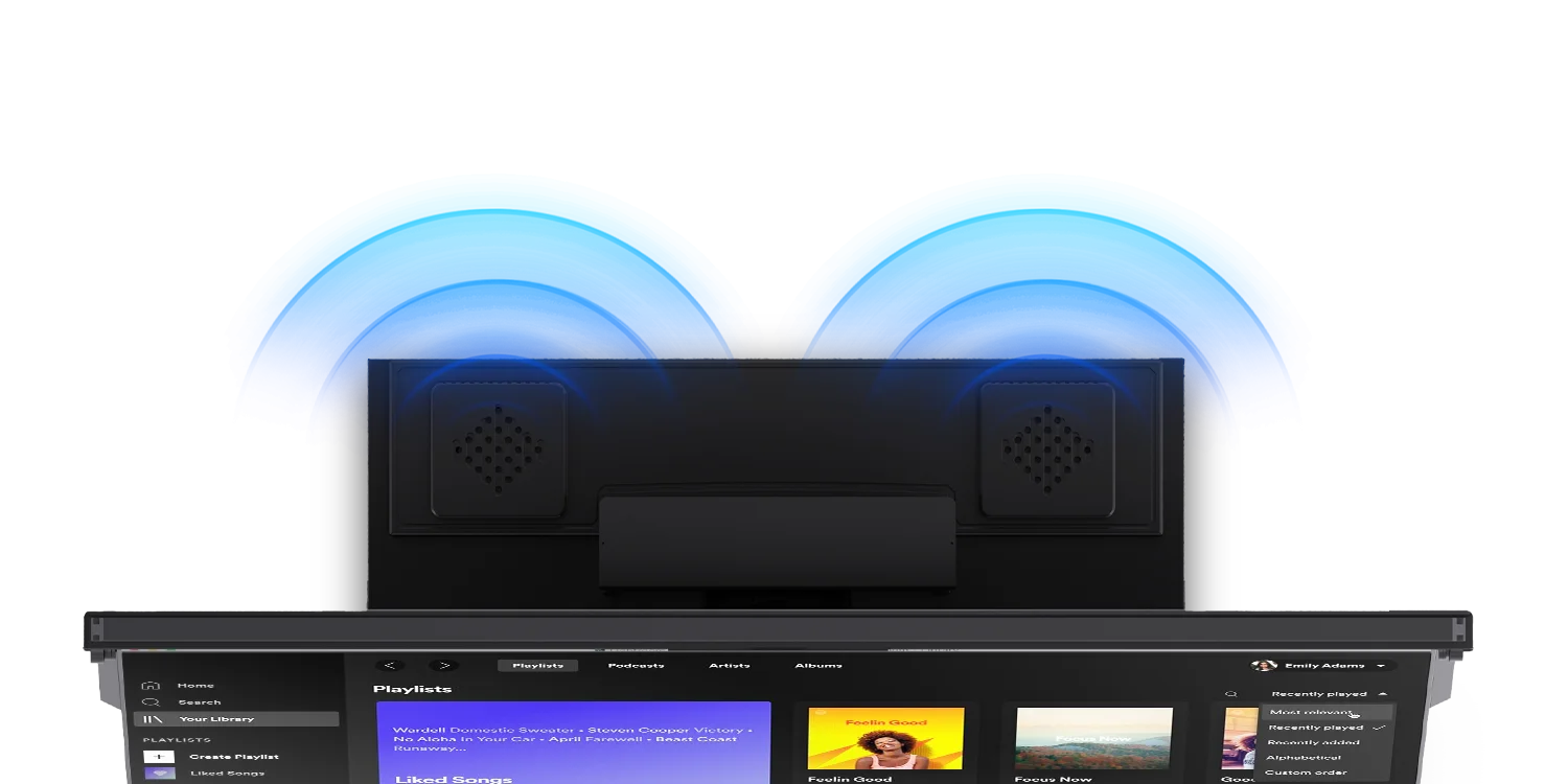 Geminos built-in dual speakers