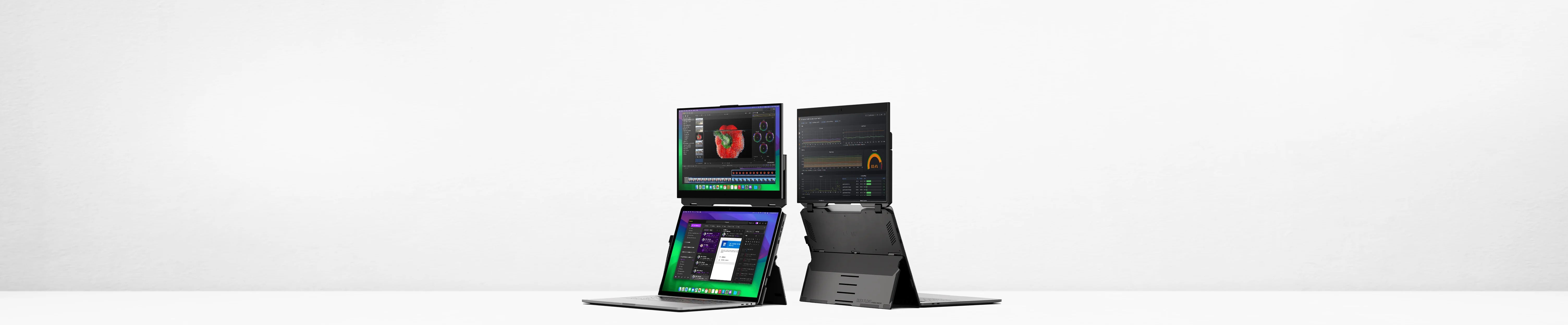 Portable monitor stacked style