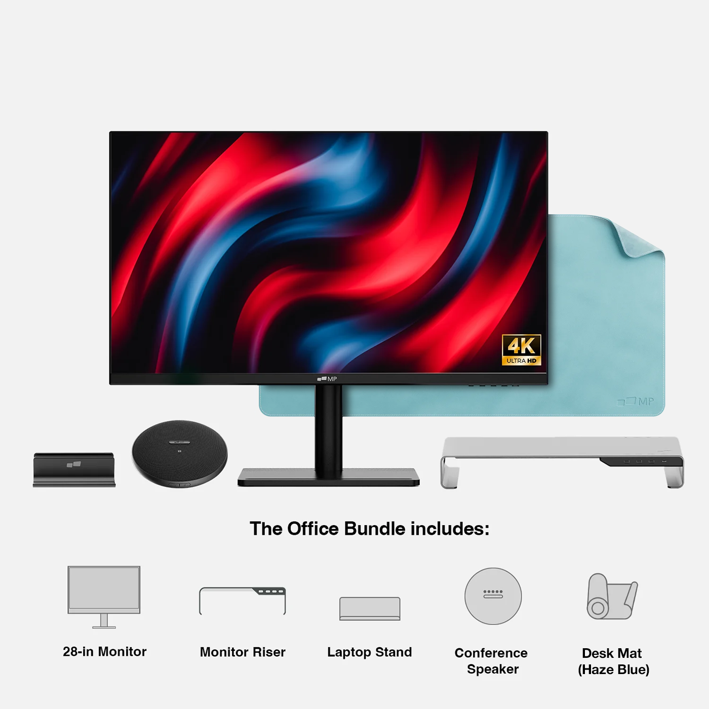 28" 4K Monitor Office Bundle