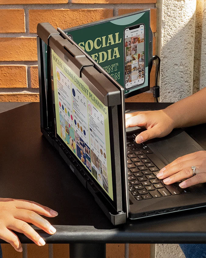 portable Monitor with laptop for anywhere work takes you.