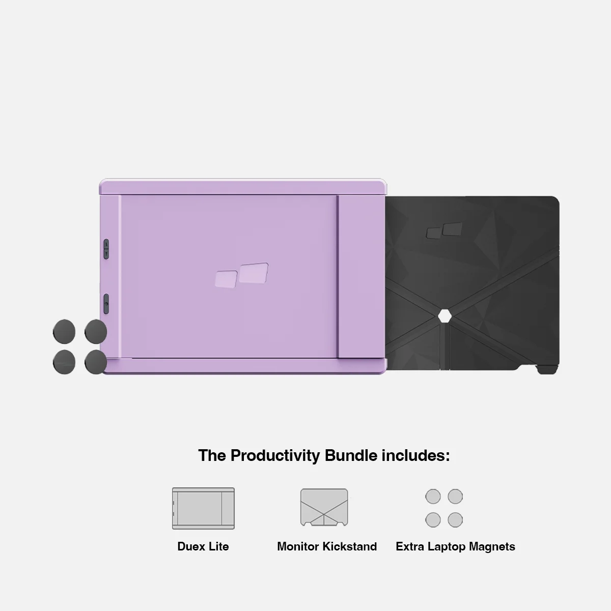 Misty Lilac Duex Lite Portable External Monitor for Laptop Productivity Bundle