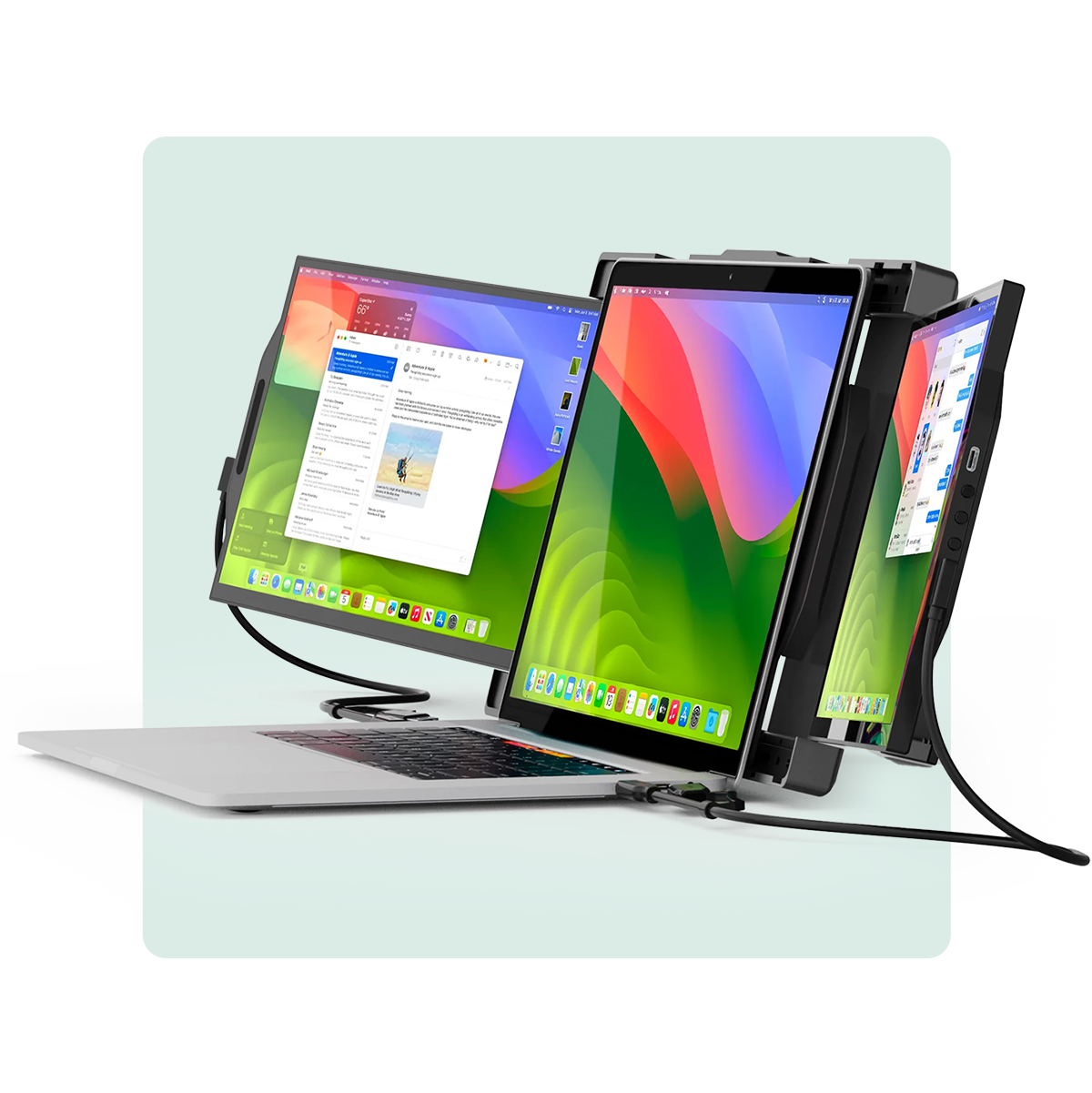 triple portable monitor for laptop