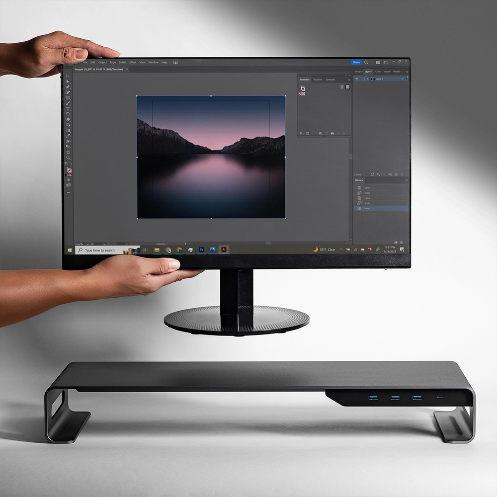 Laptop and Monitor Riser for Desk | Mobile Pixels