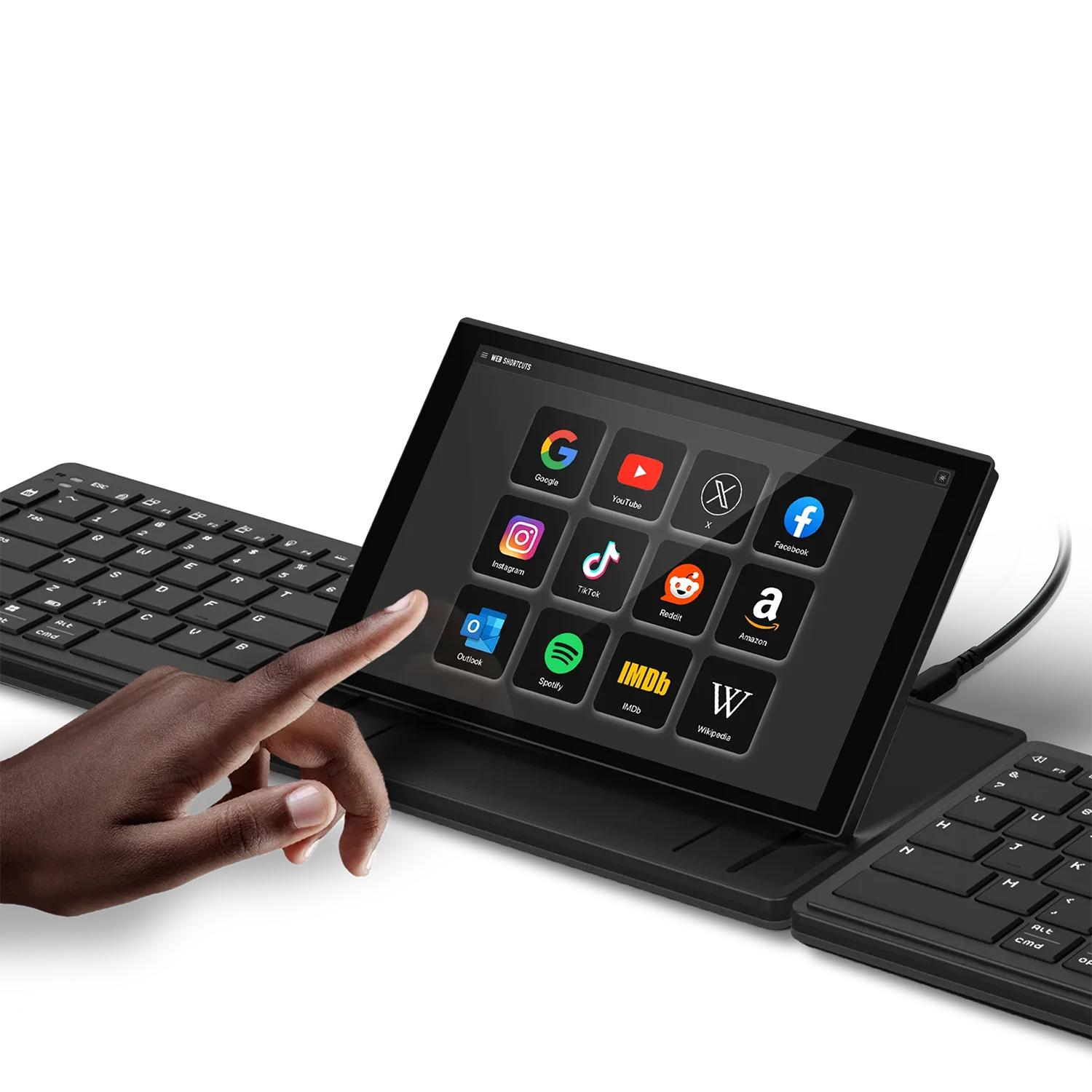 Tetra Split Keyboard with Touch Screen