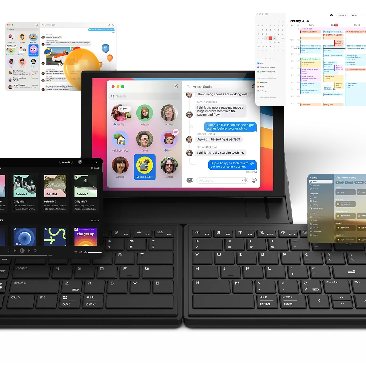 Tetra Ergonomic Split Keyboard with Touch Screen