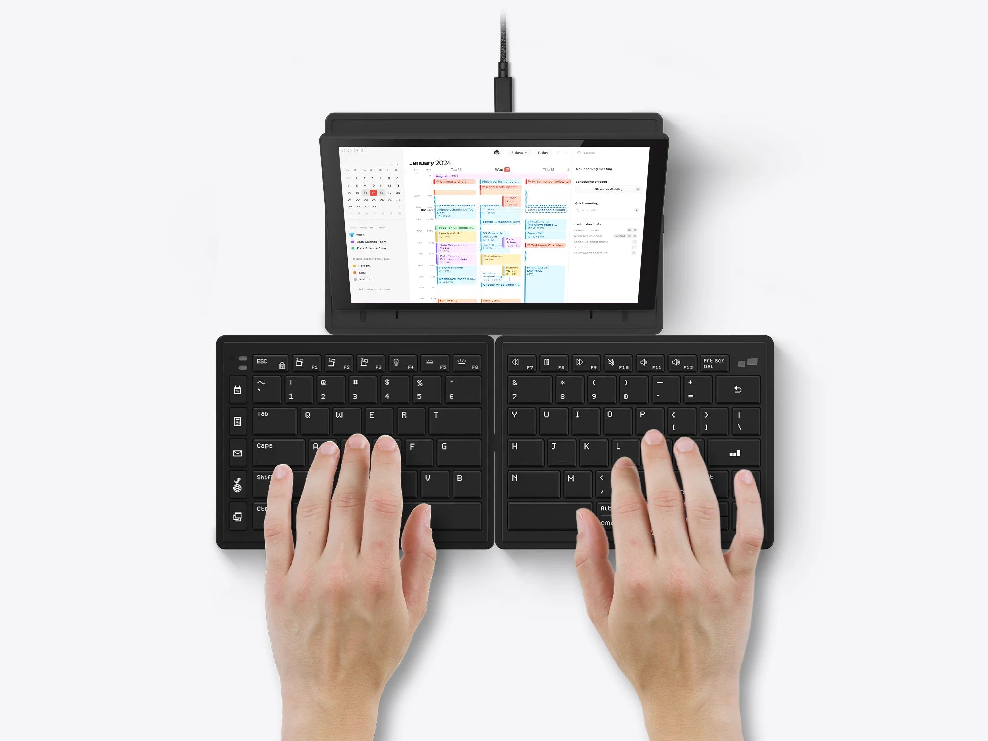 Tetra Keyboard in Stacked Mode