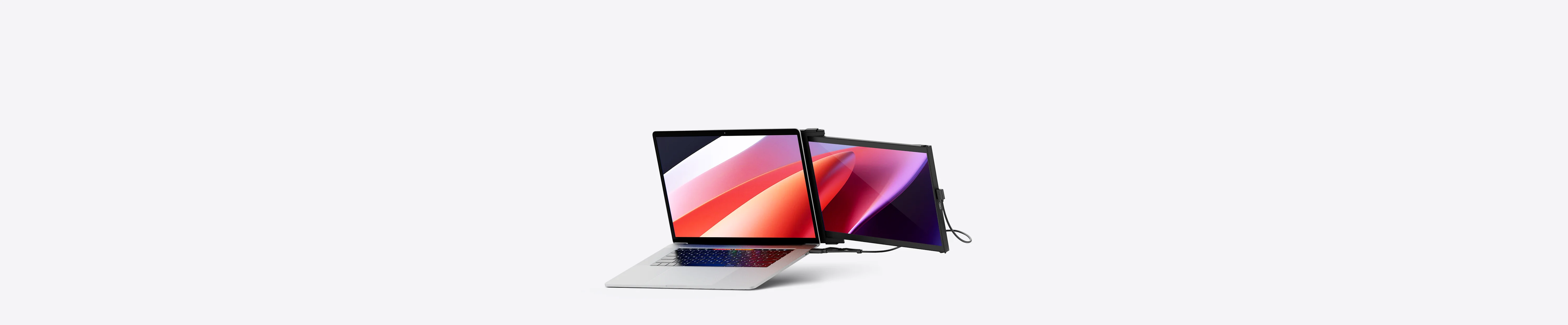 Mobile Pixels Duex Max DS attached to a laptop
