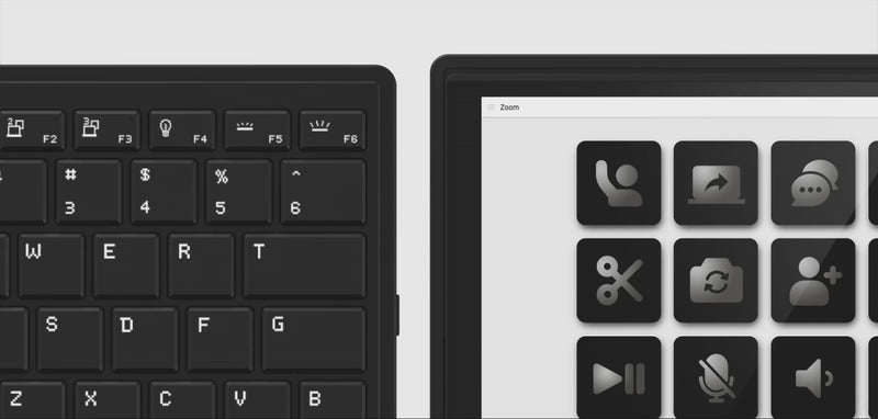 Tetra keyboard attaches magnetically